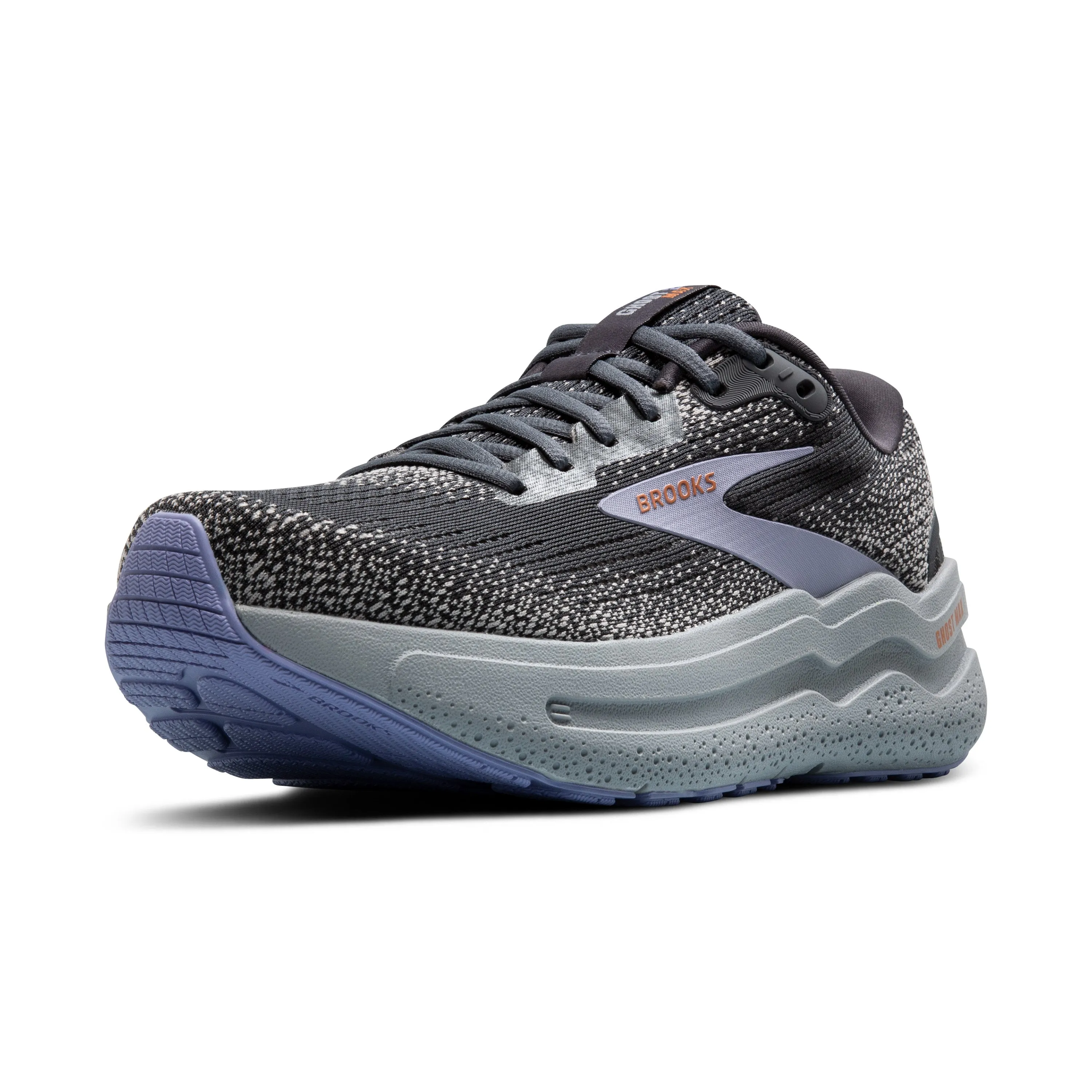 Women's Brooks Ghost Max 2 Color: Ebony/Sweet Lavender/Alloy