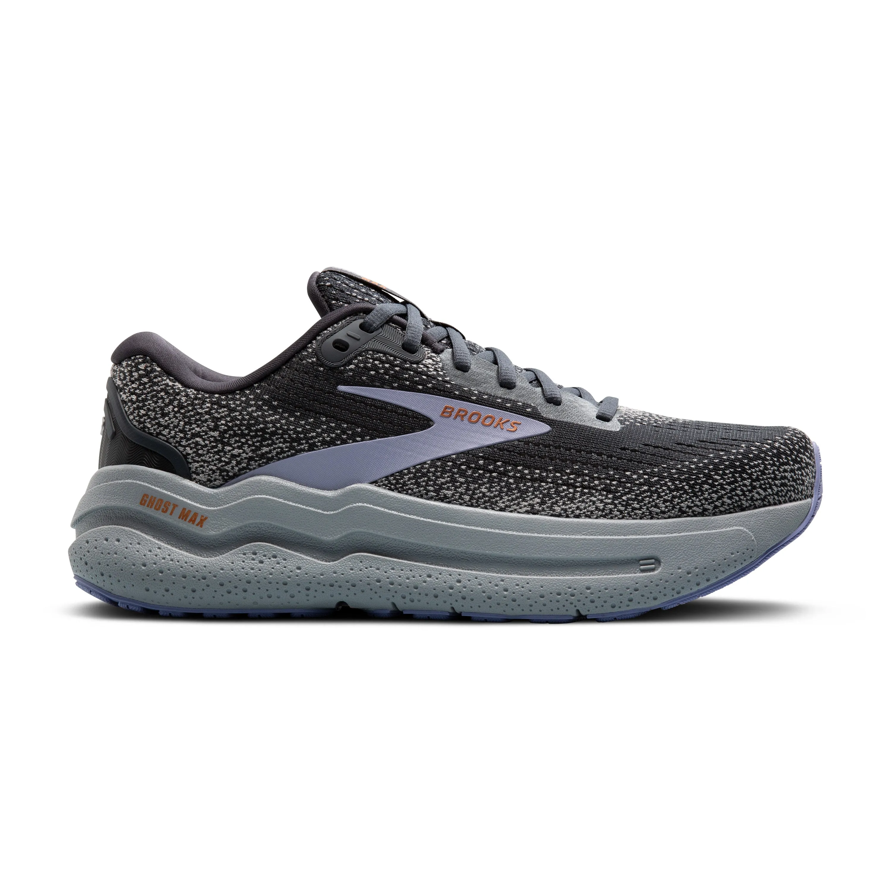 Women's Brooks Ghost Max 2 Color: Ebony/Sweet Lavender/Alloy