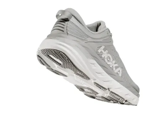 Women's Hoka Bondi 7 Color: Harbor Mist / White (WIDE WIDTH)