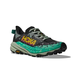 Women's Hoka Speedgoat 6 Color: Black / Aloe Vera