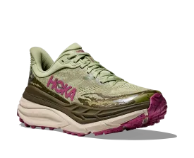 Women's Hoka Stinson 7 Color: Seed Green / Beet Root