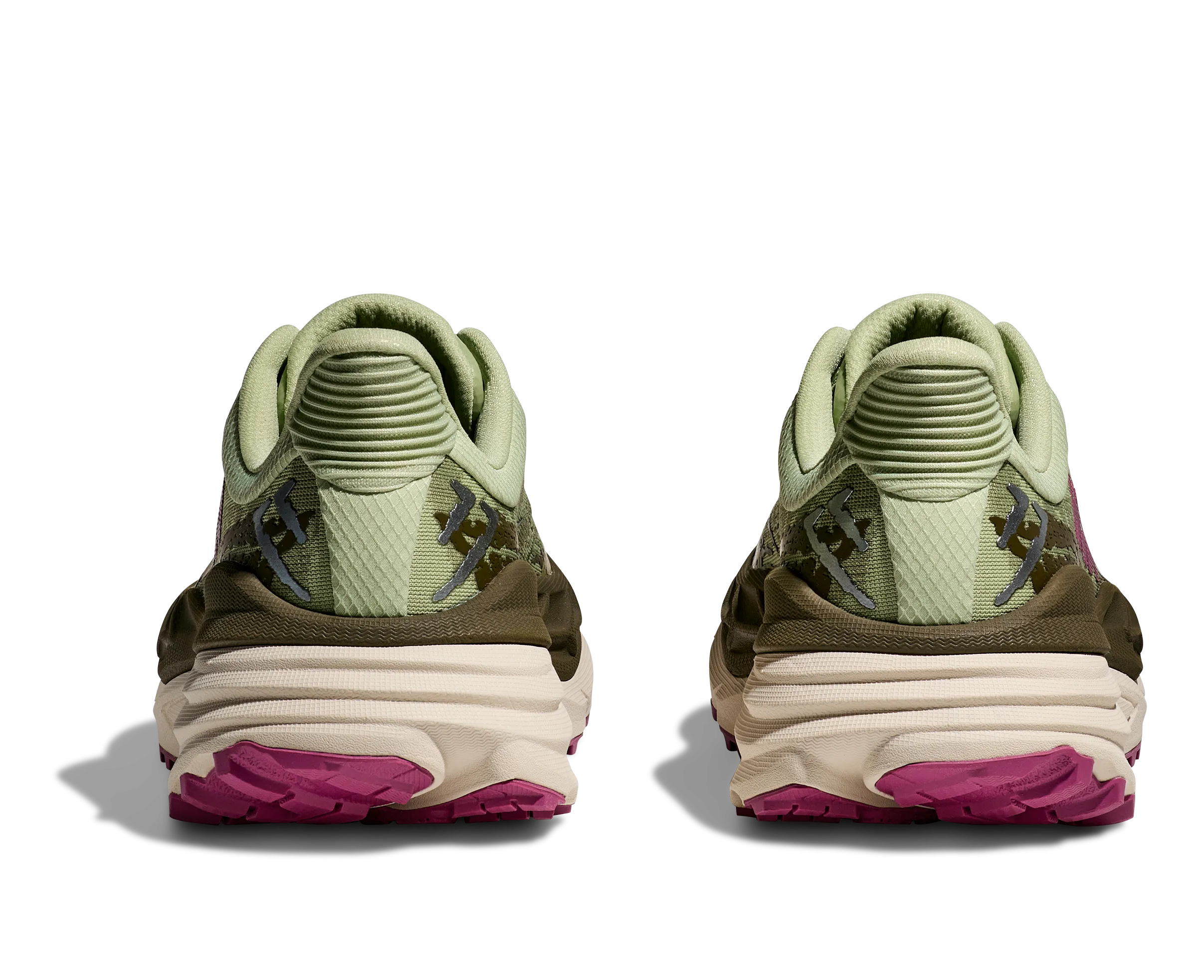 Women's Hoka Stinson 7 Color: Seed Green / Beet Root