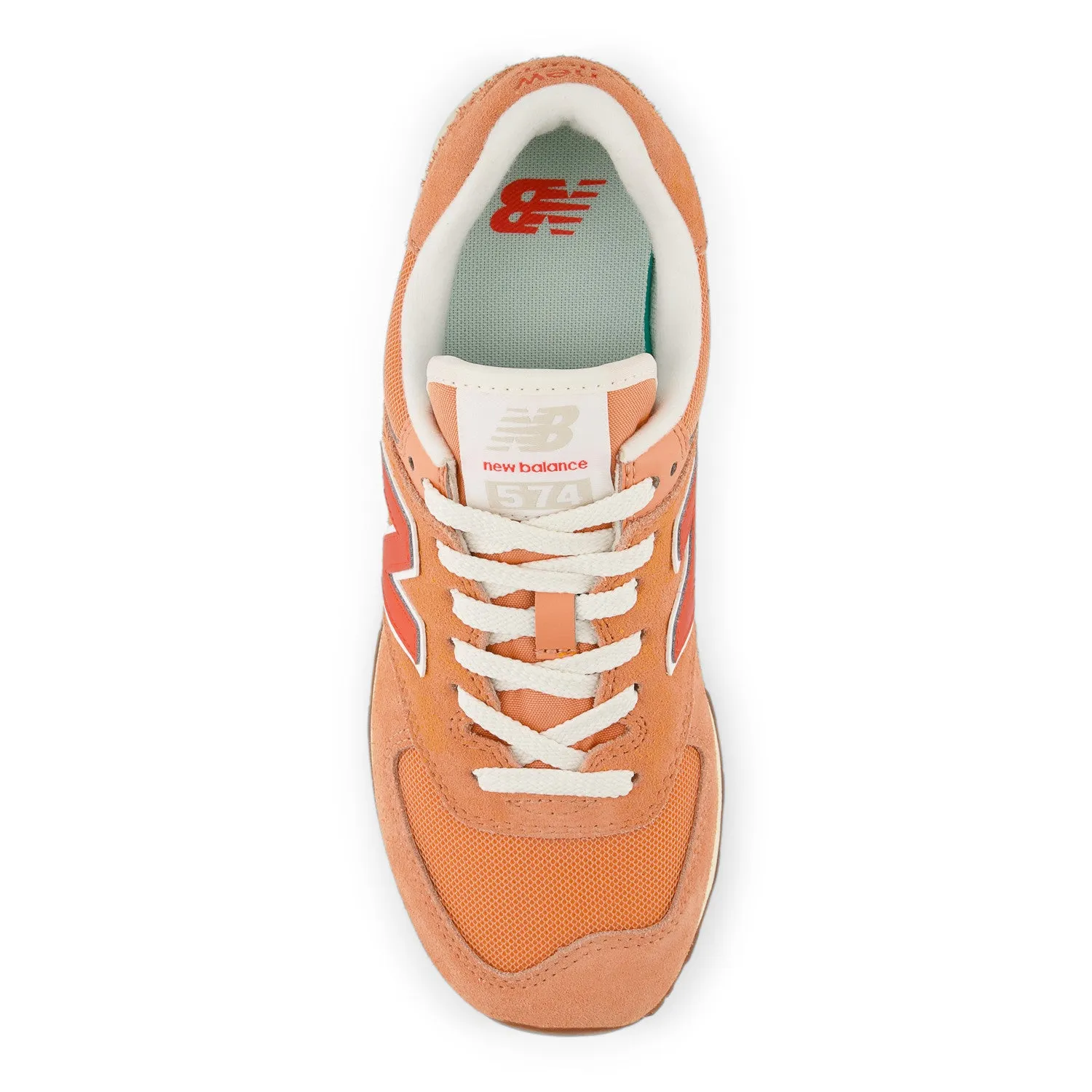 Women's New Balance 574 Core Color: Copper with Neo Flame