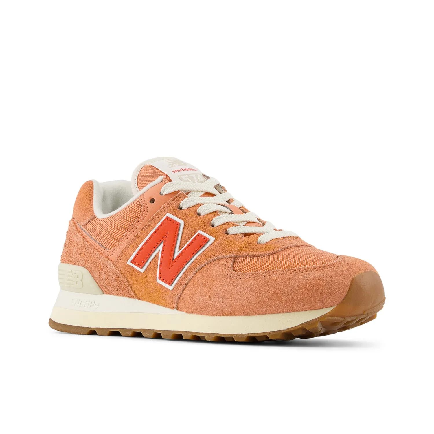 Women's New Balance 574 Core Color: Copper with Neo Flame